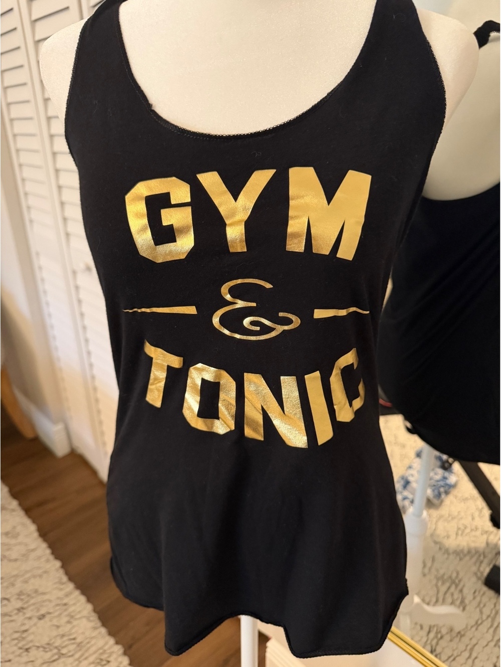 Gym and Tonic black workout Racerback tank top